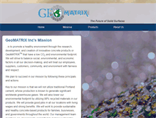 Tablet Screenshot of geomatrixinc.com
